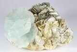 Wide Aquamarine Crystal On Muscovite Matrix - Pakistan #93520-6